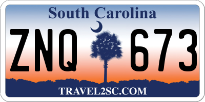 SC license plate ZNQ673
