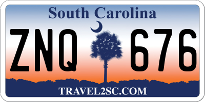 SC license plate ZNQ676