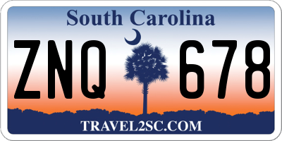 SC license plate ZNQ678