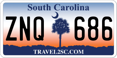 SC license plate ZNQ686