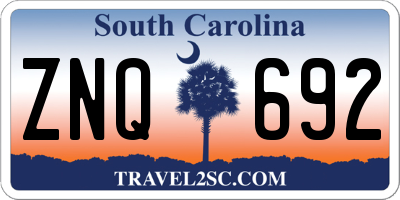 SC license plate ZNQ692