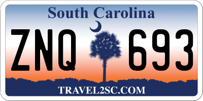 SC license plate ZNQ693