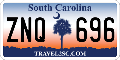 SC license plate ZNQ696