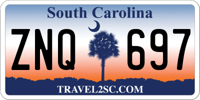 SC license plate ZNQ697
