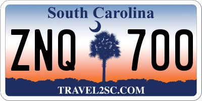 SC license plate ZNQ700
