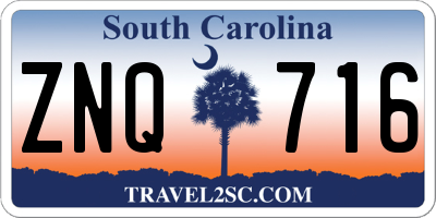 SC license plate ZNQ716