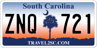 SC license plate ZNQ721