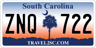 SC license plate ZNQ722