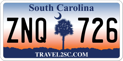 SC license plate ZNQ726