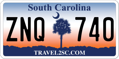 SC license plate ZNQ740