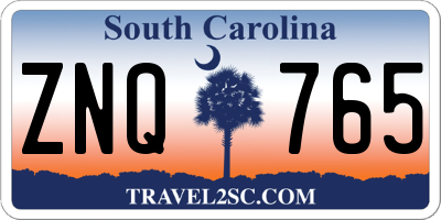 SC license plate ZNQ765