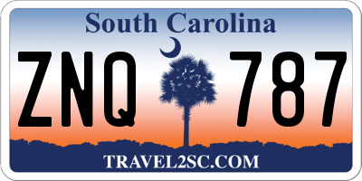 SC license plate ZNQ787