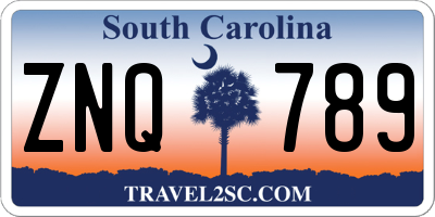 SC license plate ZNQ789