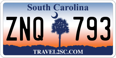 SC license plate ZNQ793