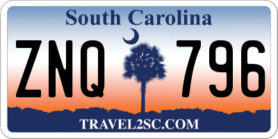 SC license plate ZNQ796