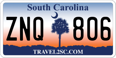 SC license plate ZNQ806