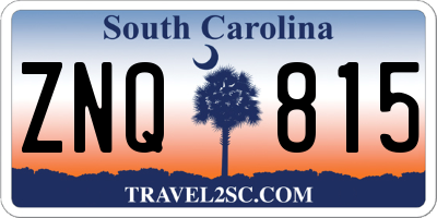 SC license plate ZNQ815