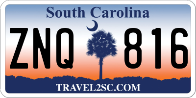 SC license plate ZNQ816
