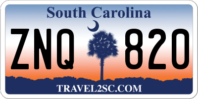 SC license plate ZNQ820