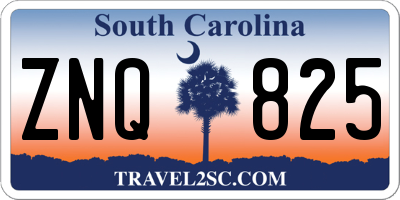 SC license plate ZNQ825