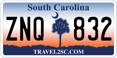 SC license plate ZNQ832