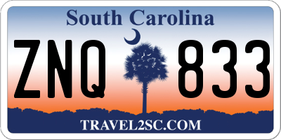 SC license plate ZNQ833