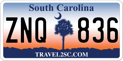 SC license plate ZNQ836