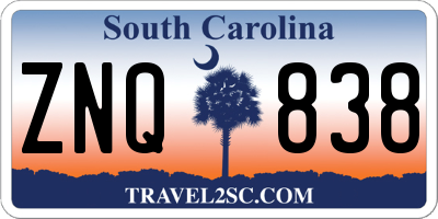 SC license plate ZNQ838