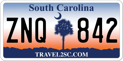 SC license plate ZNQ842