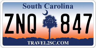 SC license plate ZNQ847