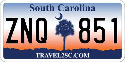 SC license plate ZNQ851