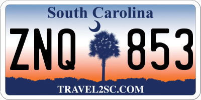 SC license plate ZNQ853