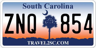 SC license plate ZNQ854
