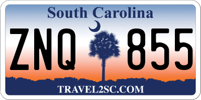 SC license plate ZNQ855
