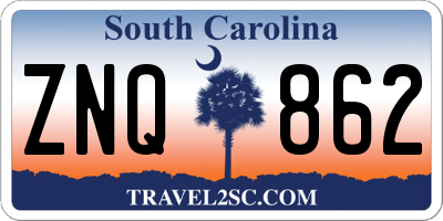 SC license plate ZNQ862