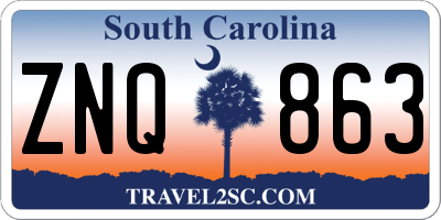 SC license plate ZNQ863