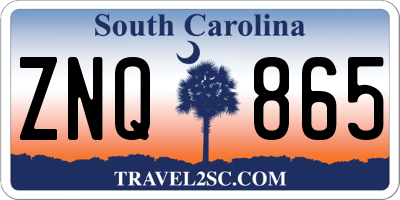 SC license plate ZNQ865