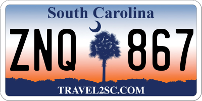 SC license plate ZNQ867