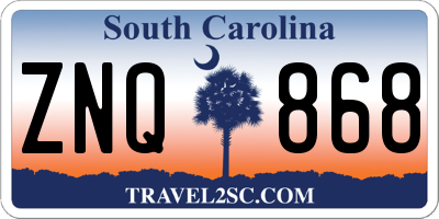 SC license plate ZNQ868