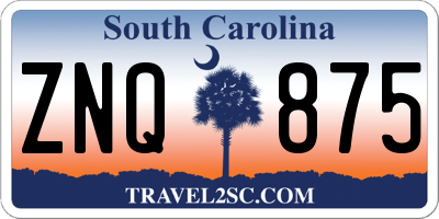 SC license plate ZNQ875