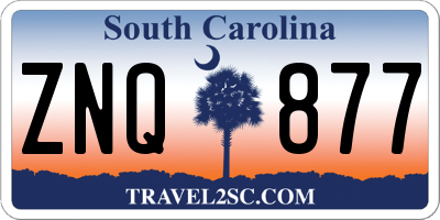SC license plate ZNQ877