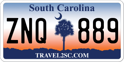 SC license plate ZNQ889