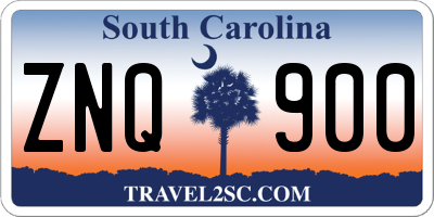 SC license plate ZNQ900