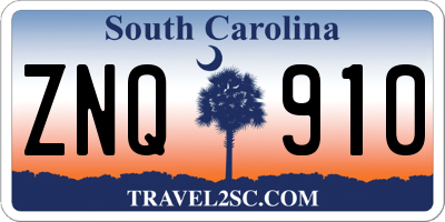 SC license plate ZNQ910