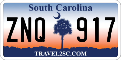 SC license plate ZNQ917