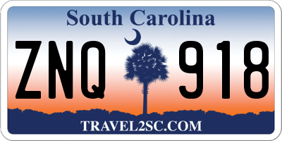 SC license plate ZNQ918