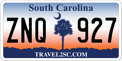 SC license plate ZNQ927