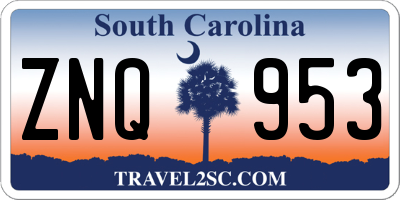 SC license plate ZNQ953