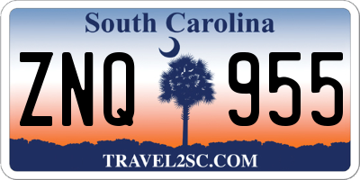 SC license plate ZNQ955