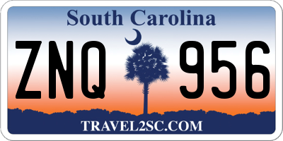 SC license plate ZNQ956